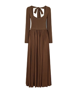 Stretch Knit Long Dress