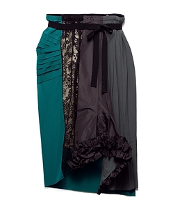 Prada Floral Lace Detailed Midi Skirt