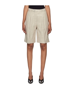 Belted Plaid Shorts