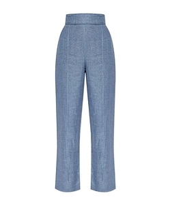 Elasticated-Waistband Crop Trousers
