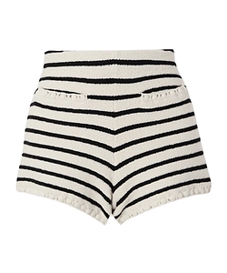 Henry Embellished Striped Knitted Shorts