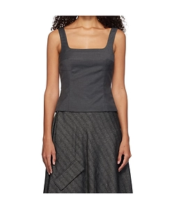 Diagonal Square Neck Strapless