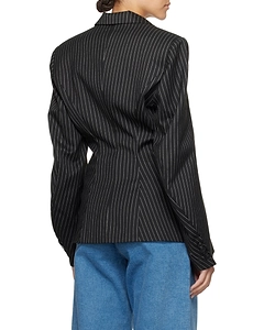 Stripe Pattern Blazer