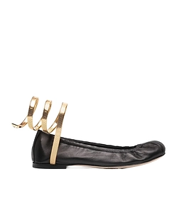Pleated Details Flat Shoes
