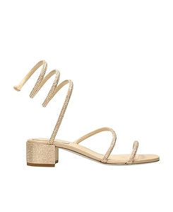 Rene Caovilla Cleo Embellished Block-Heeled Sandals