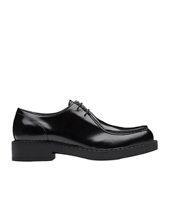 Brushed Leather Lace-Up Shoes