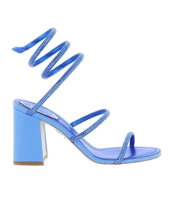 René Caovilla Embellished Block Heel Sandals