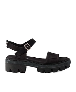 Prada Buckle Strap Platform Heeled Sandals