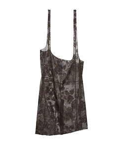 Chantilly Lace Midi-Skirt With Suspender Straps