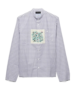 Prada Check Printed-Patch Shirt