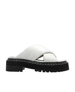 Crossover-Strap Leather Sandals