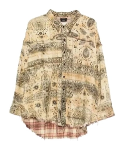 R13 Shredded Seam Drop Neck Shirt