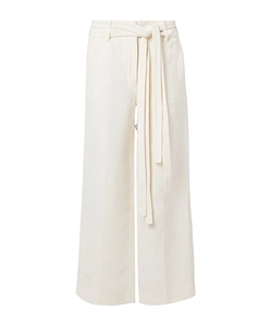 Maggi Belted Pleated Wide-Leg Pants