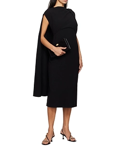 Mid-Length Dress With Pleated Details