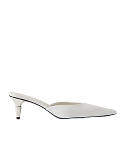 Pointed-Toe Leather Mules
