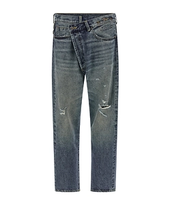 R13 Distressed Crossover Jeans