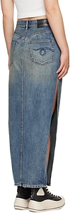 R13 Devon Side Slit Denim Skirt