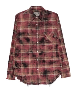 R13 Distressed Effect Fringed Shirt