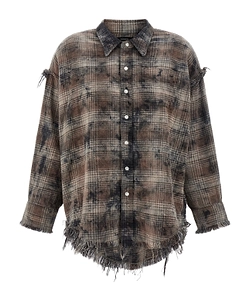 R13 Distressed Fringed Shirt