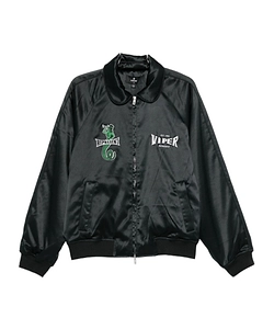 Viper-Embroidered Zip-Fastening Jacket