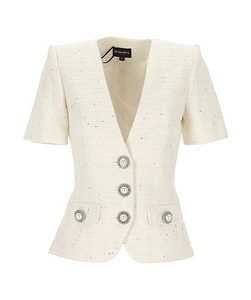 Retrofete Button-Detail Blazer Top