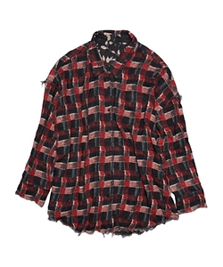 R13 Reversible Checked Floral Shirt