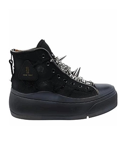 R13 Zip-Detail Studded Sneakers