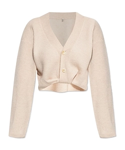 R13 Twisted Front Ribbed Cardigan