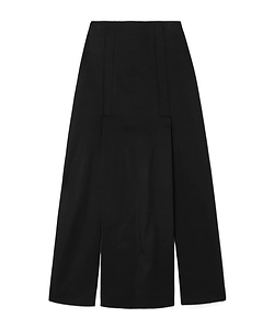 Wool Blend Midi Skirt