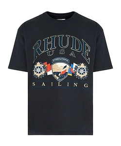 Rhude Usa Sailing Icon Crewneck T-Shirt