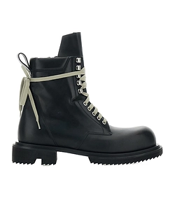 Rick Owens Round-Toe Lace-Up Boots