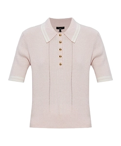 Rag & Bone Ribbed Knit Polo Top