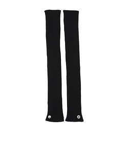 Rick Owens Snap Button Fastened Ribbed Gloves