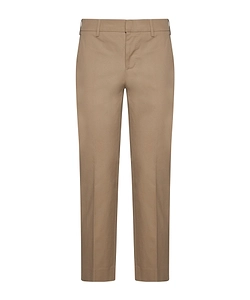 Straight-Leg Stretch-Cotton Trousers