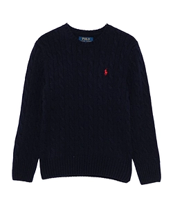 Polo Ralph Lauren Kids Logo Embroidered Cable Knit Jumper