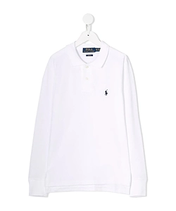 Polo Ralph Lauren Kids Logo Embroidered Long Sleeved Polo Shirt