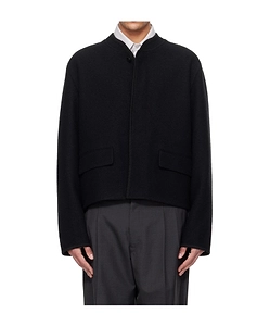 Walker City Crop Wool Long-Sleeve Casual Jacket