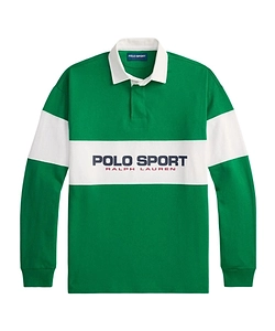 Polo Ralph Lauren Logo Stripe Rugby Polo Shirt