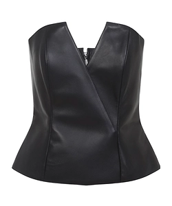 Ralph Lauren Harling Lambskin Bustier Top