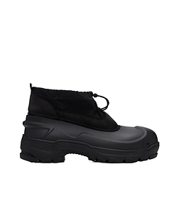 Low Rubber Calf-Suede Boots