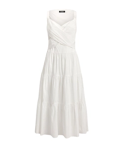 Lauren Ralph Lauren Cross-Over Detailed Tiered Dress