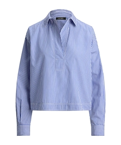 Lauren Ralph Lauren Striped V-Neck Shirt