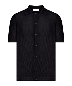 Button-Fastening Textured Shirt