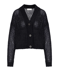 Button-Fastening V-Neck Cardigan