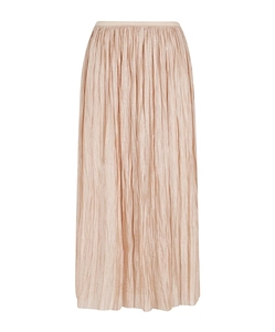 Midi-Length Pleated Skirt