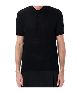 Roberto Collina Mesh Knit Polo Shirt