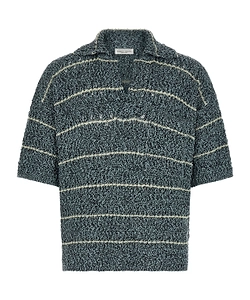 Roberto Collina Mouline Textured Polo Shirt