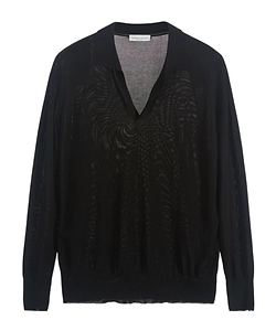 Roberto Collina Open Collar Knitted Top