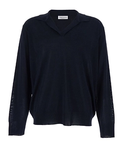 Roberto Collina Open Collar Knitted Top