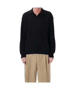 Roberto Collina Textured Knit Polo Sweater